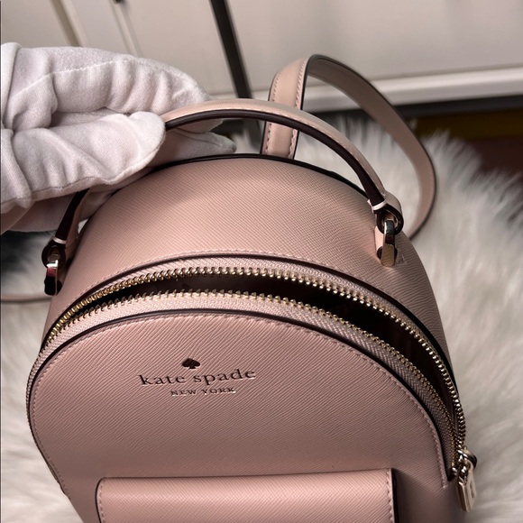 Kate Spade New York Schuyler Mini Backpack Warm Beige NWOT $299 Saffiano PVC - Picture 14 of 17